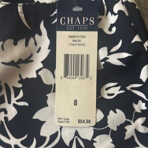 Chaps Navy/White Capris